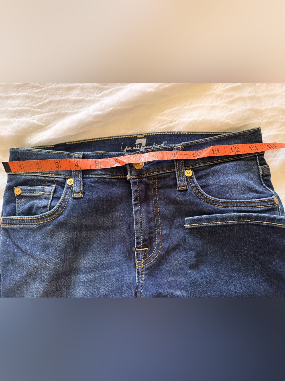 7 For All Mankind Dark Indigo Skinny JeansSize 26, Gwenevere - Picture 6 of 6